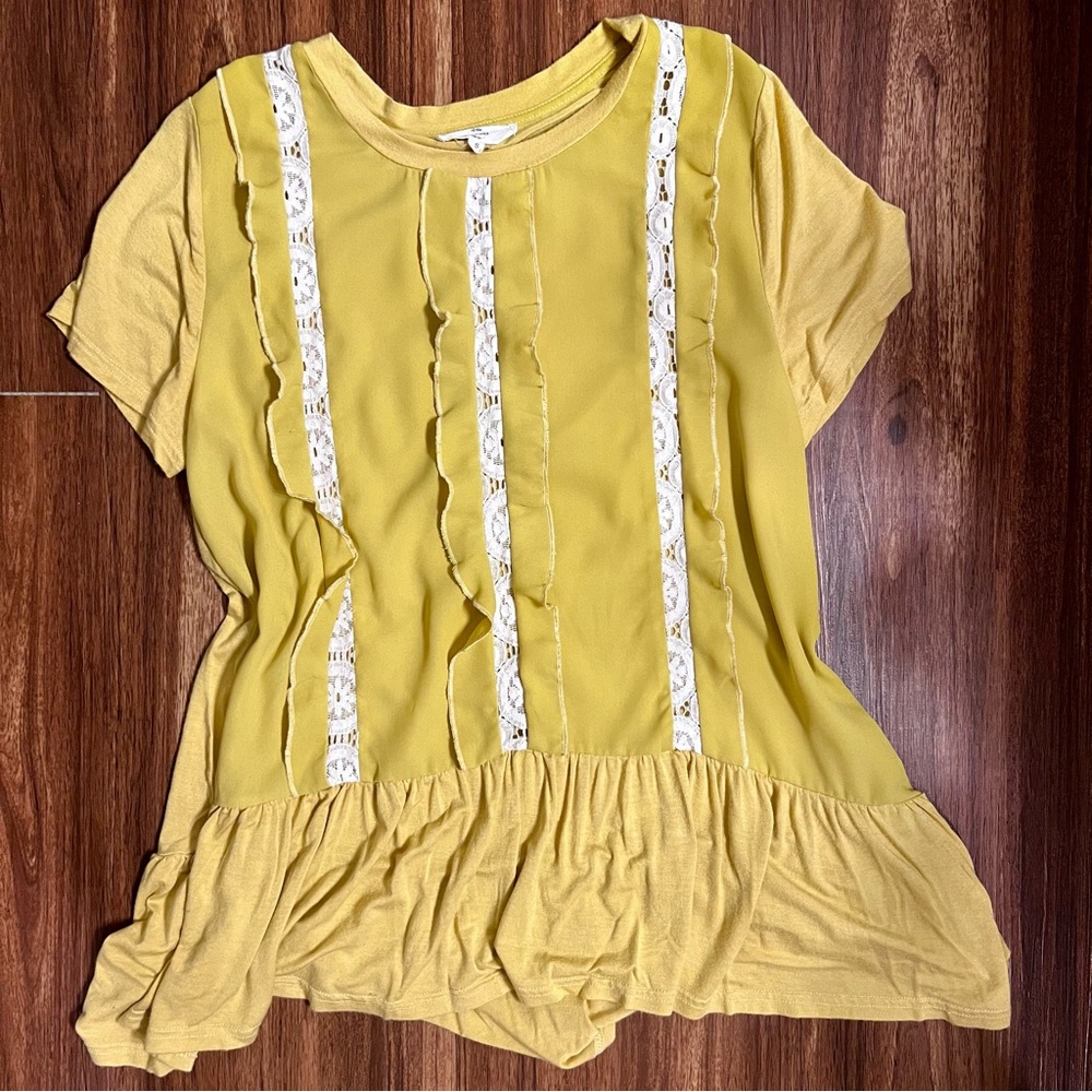 Entro Mustard Boutique Blouse Size M